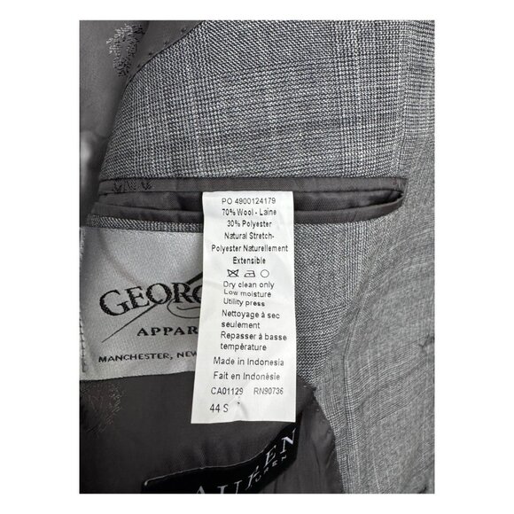 LAUREN RALPH LAUREN Check Pattern Gray Business Casual 2 Piece Blazer Suit 44S - Picture 7 of 10